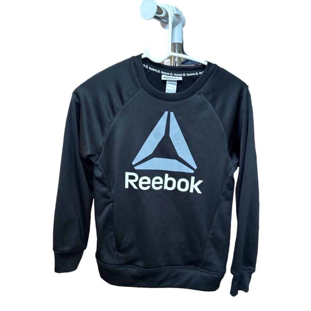 Kids Reebok Pullover Black Size Large with Zipper Pocket